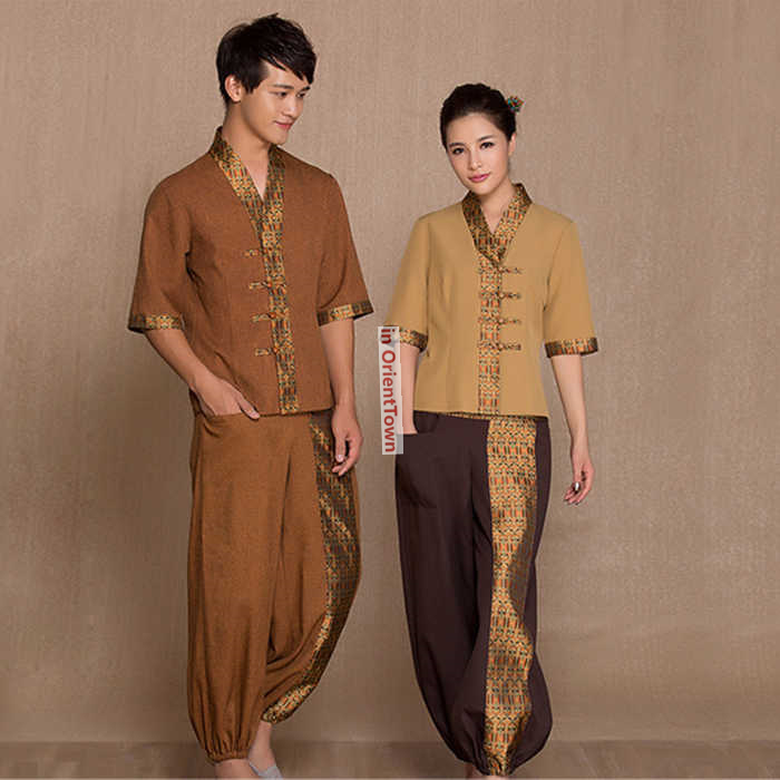 Spa Wellness Thai - Ensemble haut et pantalon de massage
